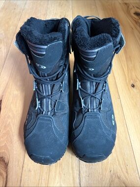 Salomon Black Winter Rain & Snow Boots Size 9
